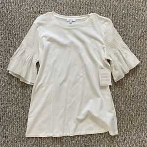 White bell sleeved shirt *new with tags* (Stella and dot) Maette